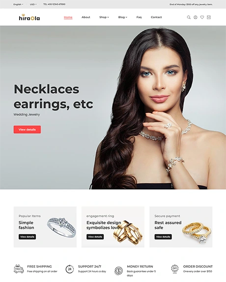 珠宝首饰外贸独立站商城