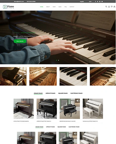 键盘乐器外贸独立站商城