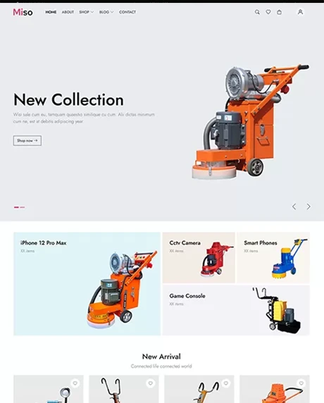 响应式机械设备外贸企业独立站